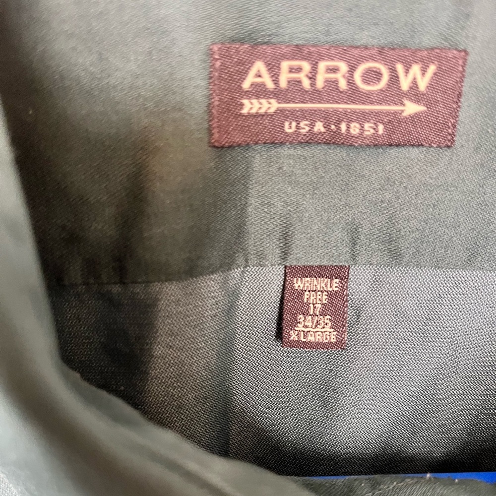 Gently used Male Dress Shirts Size 17 (XL) Dark Military Green